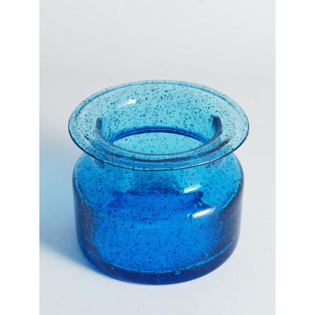 Cobalt Blue Bubble Glass Vases by Erik Höglund for Boda, 1960, Set of 2 For Sale - Image 15 of 18