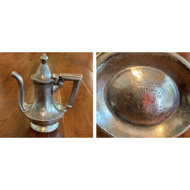Silver 1940s Reed & Barton Hotel Statler Silver Tea & Coffee Service - Set of 5 for Traditional & English Decor & Hotel Silver Collectors For Sale - Image 8 of 12