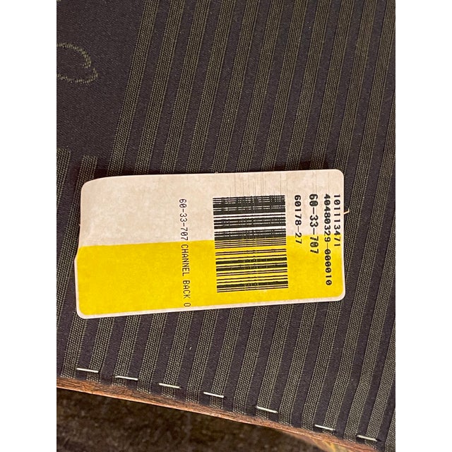 Oscar De La Renta for Century Upholstered Ottoman With Brass Casters For Sale - Image 9 of 11