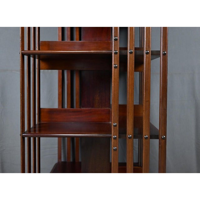 20th Century Mahogany Revolving Bookshelf, England For Sale - Image 9 of 18
