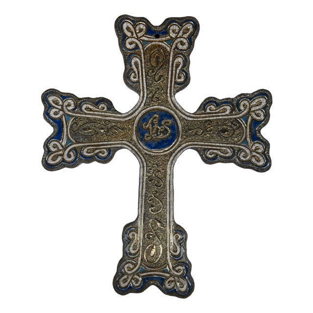 Raku Ceramic Jesus Hominum Salvator Wall Sculpture from Stefania Zoppellaro, 2019 For Sale