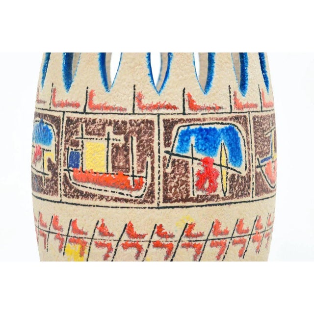 Metal Italian Ceramic Floor Lamp from Ceramiche Santa Caterina, 1950s For Sale - Image 7 of 11