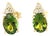 Natural Tourmaline Diamond Earrings 14k Gold 1.87 TCW Certified For Sale