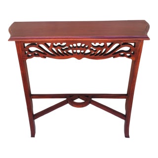 Late 20th Century Hand-Crafted Chinoiserie Fretwork Console Table For Sale