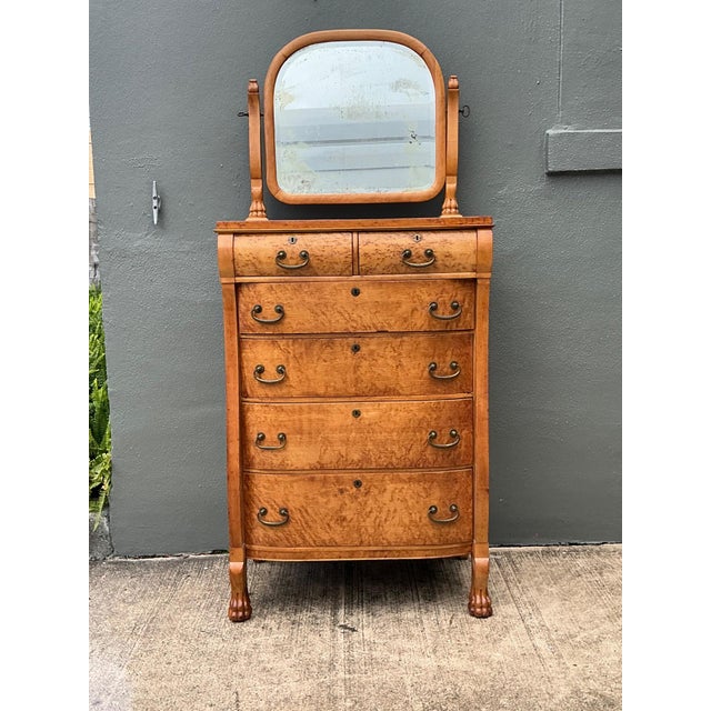 Vintage Birds Eye Chest With Lions Paw Detail For Sale - Image 4 of 12