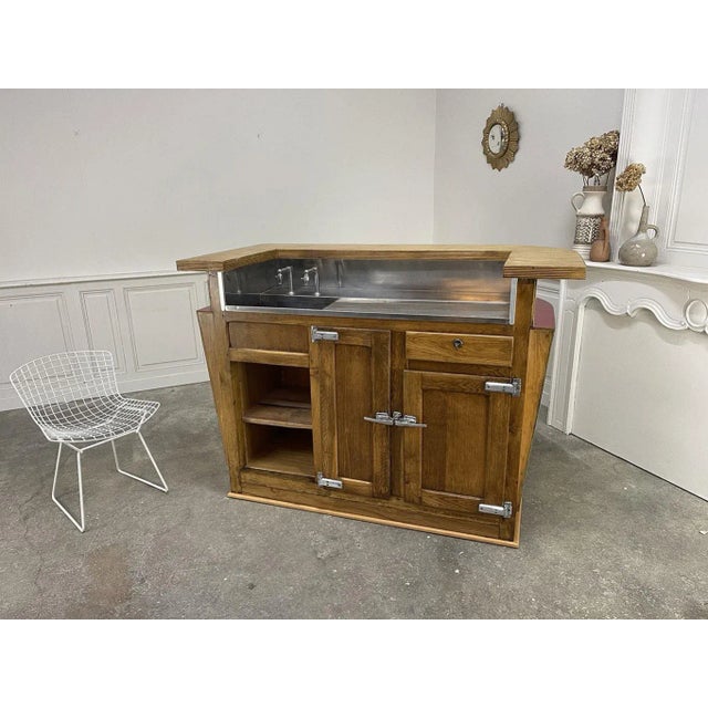Wood Vintage Bar in Oak and Formica, 1970s For Sale - Image 7 of 11