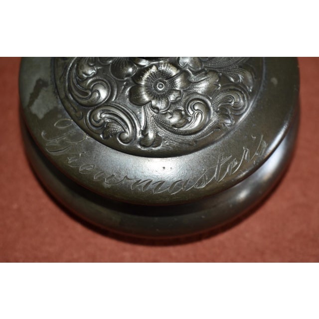 Victor Silver Co Box Antique Silver Plate Collar Button Engraved Brewmasters For Sale - Image 15 of 16