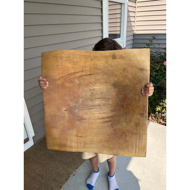 Vintage Early Don Stinson Tamworth Ontario Canada Massive Hand Carved Natural Wood Bowl Sculpture 22" For Sale - Image 9 of 12