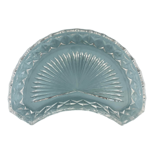 Vintage Val St. Lambert Imperial Clear Crystal Crescent Salad Plate