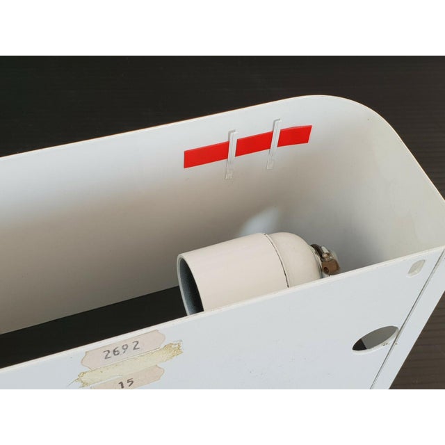 1960s Vintage Wall Light in White Lacquered Sheet Metal from Amilux, 1960s For Sale - Image 5 of 6