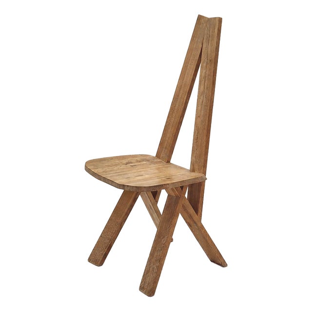 Model S45 Chlacc Wood Chair by Pierre Chapo, 1979 For Sale