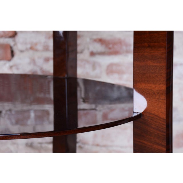 Art Deco Coffee Table in Walnut, Czech, 1920s For Sale - Image 4 of 8