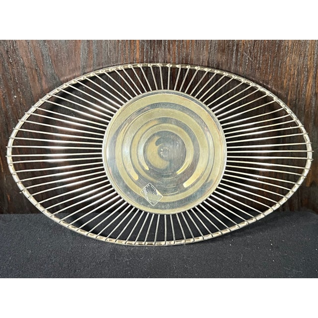 Mid 20th Century Vintage Mid-Century Modern Silverplate Bread Baskets - a Pair For Sale - Image 5 of 13