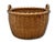 Outstanding Large Size Antique American Hand Woven Ash Wood Splint Maine Apple Farm Harvest Basket For Sale In Boston - Image 6 of 18
