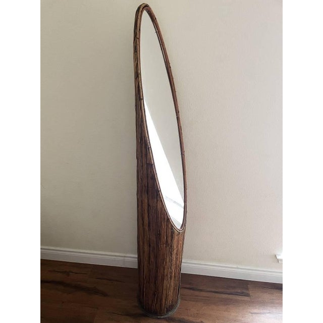 1970s Vintage Lipstick Midcentury Floor Mirror Beautiful vintage post-modern nail / lipstick standing mirror. Futuristic...