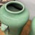 Ceramic Celadon Ceramic Vases with Elegant Ring Handles - A Pair For Sale - Image 7 of 8