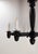 Wood French Black Lacquered Wood Chandelier with Eight Lamps, 1940 For Sale - Image 7 of 13