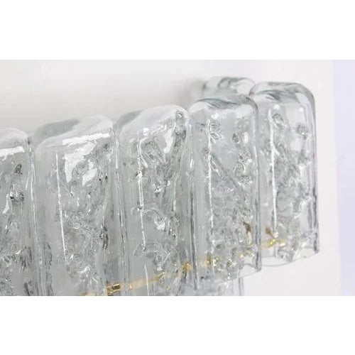 Brass and Murano Glasses Wall Sconces attributed to Doria, Germany, 1960s For Sale - Image 9 of 10