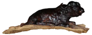 Hand Carved Bison Sculpture