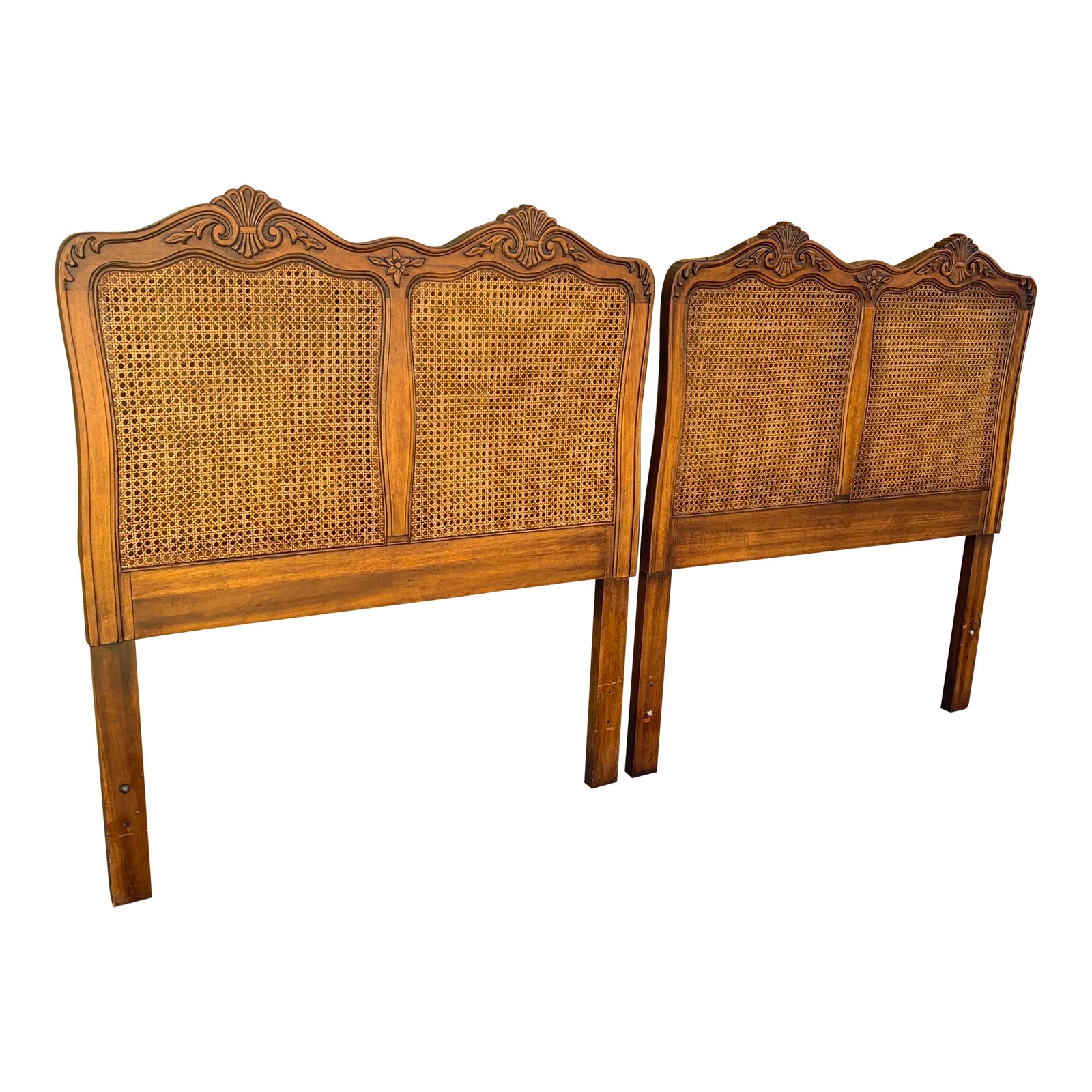 1960s French Provincial Cane Twin Headboards a Pair Chairish