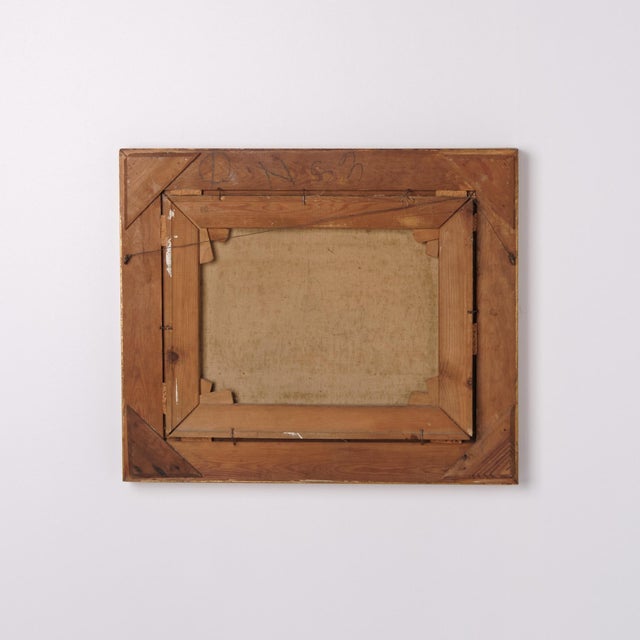 Textile Marine Scene with Sailing Ship, 1890s-1910s, Painting on Canvas, Framed For Sale - Image 7 of 8