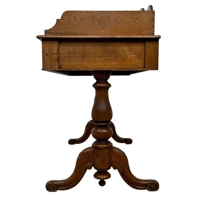 19th Century Antique English Oak Washstand For Sale - Image 9 of 10