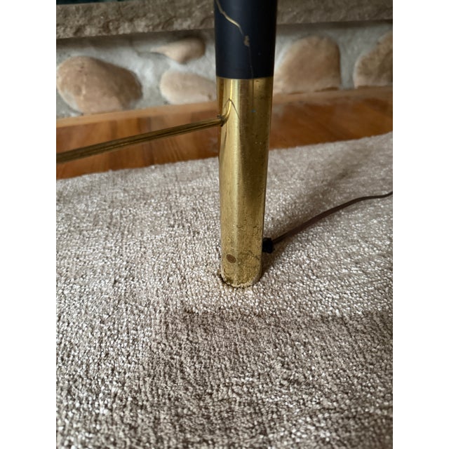 1950s Vintage Mid Century Modern Brass and Marble Table Lamp in the Manner of Harvey Probber For Sale - Image 5 of 10