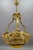 Art Deco French Brass Chandelier with Yellow Pâte De Verre Glass by Degué, 1930s For Sale - Image 4 of 18