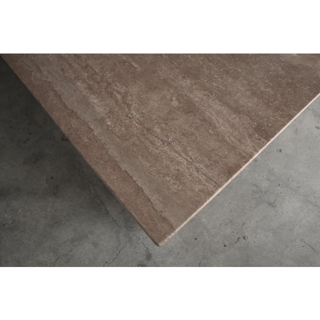 Floating Brown Travertine Coffee Table For Sale In Las Vegas - Image 6 of 7