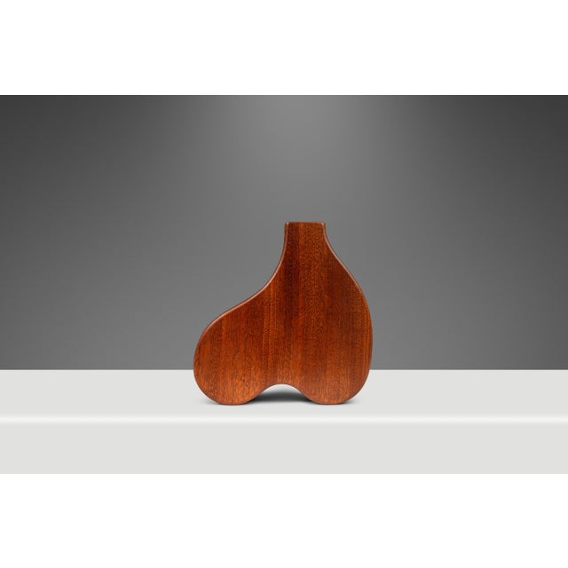 2020s Set of 3 Organic Modern Bud-Propagation Vases Carved in Solid African Sapele by Mark Leblanc for Leblanc Studios, Usa, Circa 2020s For Sale - Image 5 of 12