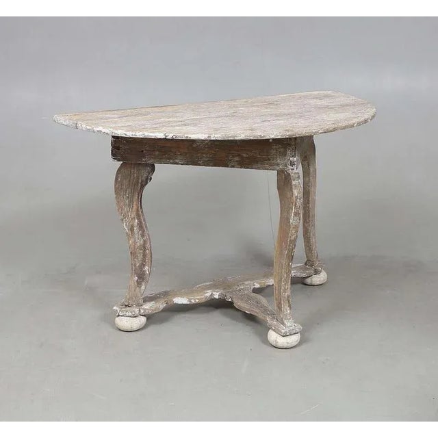 Swedish Baroque Oak Console Table For Sale - Image 4 of 17