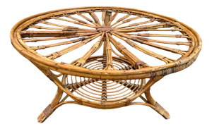 Rattan Coffee Table, Spain, 1960s