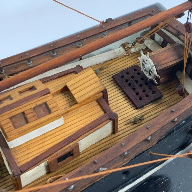 Arts & Crafts Antique Model of the Brig Volante For Sale - Image 3 of 11