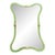 Impressive and scenographic wave mirror in green- wather “torchon” torciglione murano glass. exclusive design by simoneg,...