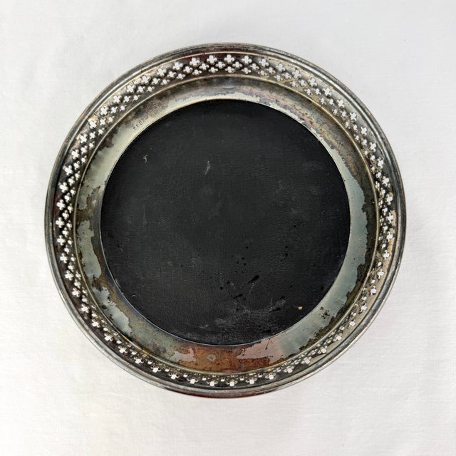 Silver Antique Pairpoint Mirrored Plateau 8” For Sale - Image 8 of 10