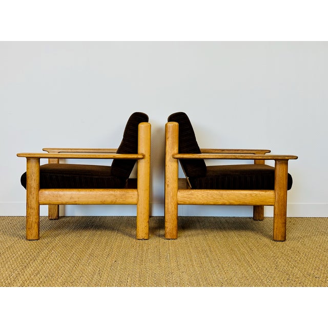 Vintage Scandinavian Oak and Corduroy Modular Living Room Set by Afra & Tobia Scarpa, 1960s, Set of 5 For Sale - Image 13 of 18