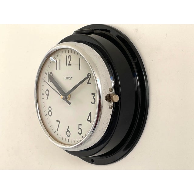 Nautical Nautical Ship Industrial Retro Clock, Made in Japan For Sale - Image 3 of 5
