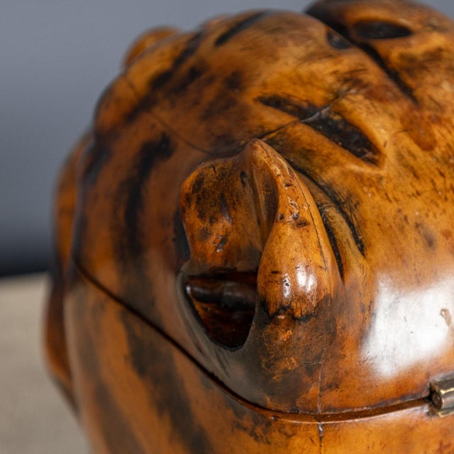 Antique 19th Century Victorian Wood of Life Bulldog Tobacco Jar, 1890s For Sale - Image 4 of 18