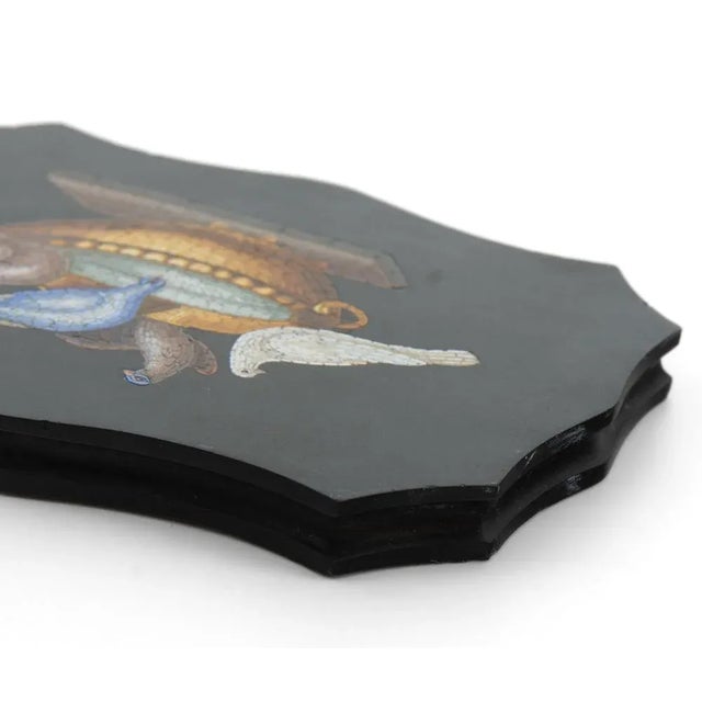 Black Antique Italian Micro Mosaic Grand Tour Paperweight For Sale - Image 8 of 12
