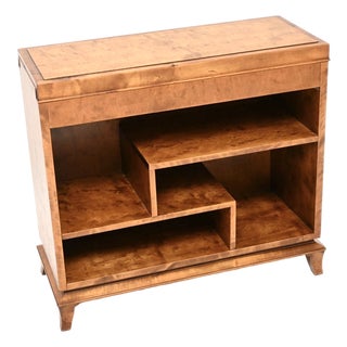 Swedish Biedermeier Satin Birch Open Bookcase, 1890 For Sale