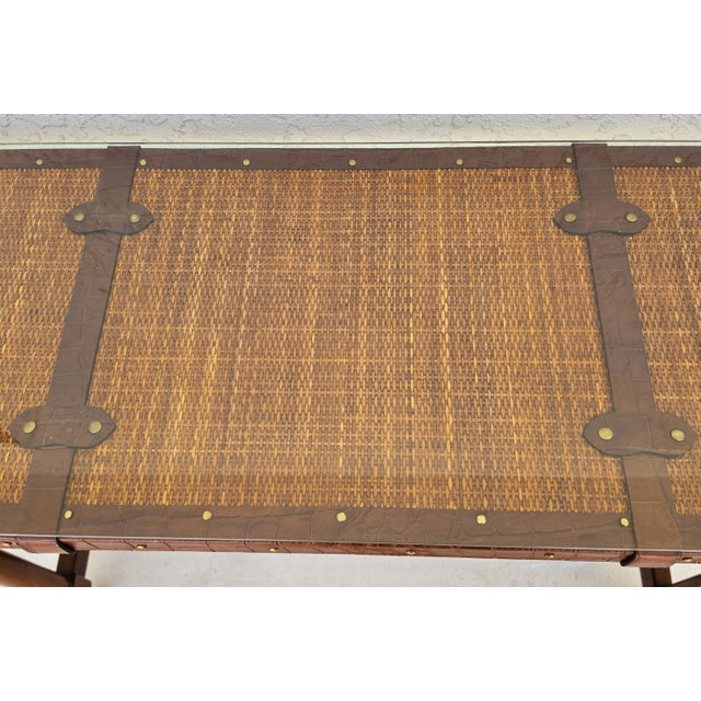 1990s Bauer International Stiles Serengeti Campaign Buffet Console Table For Sale - Image 5 of 12