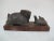 Mid 20th Century Chinese Carved Brown Stone Dragon Turtle Facing Mother & Baby Figurine on Base For Sale - Image 5 of 7