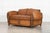 French Leather Moustache Back Club Sofabed, 1930s For Sale - Image 4 of 16