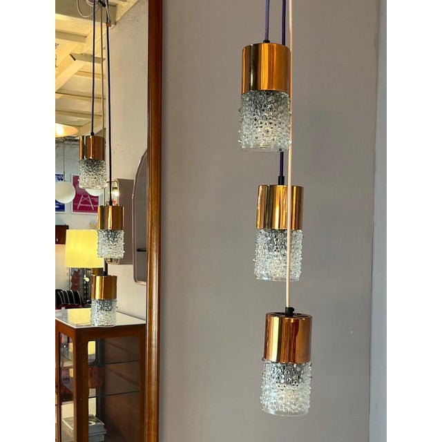 Hanging Lamp Bubble Glass Copper from Veb Narva For Sale - Image 3 of 11