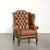 Chesterfield Cowhide Wing Armchair In Light Brown For Sale - Image 13 of 13
