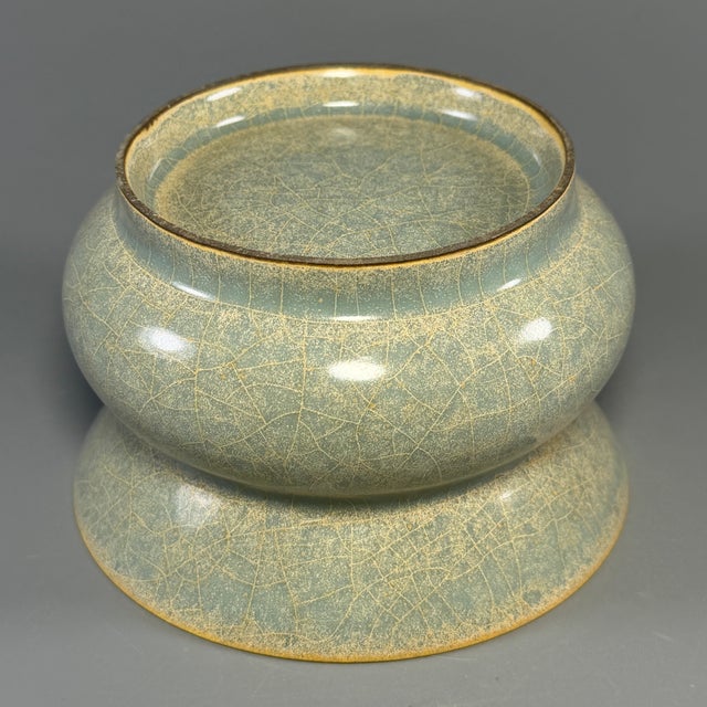 15th Century & Earlier Antique Chinese Official‑Style Celadon Porcelain Zhadou Vessel For Sale - Image 5 of 6