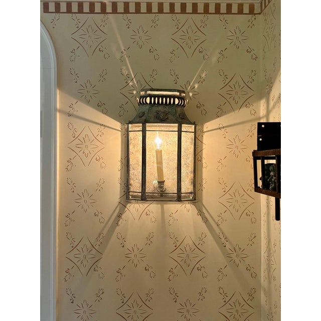 Niermann Weeks Patinated Zinc Wall Lantern Sconces - A Pair For Sale In New York - Image 6 of 10