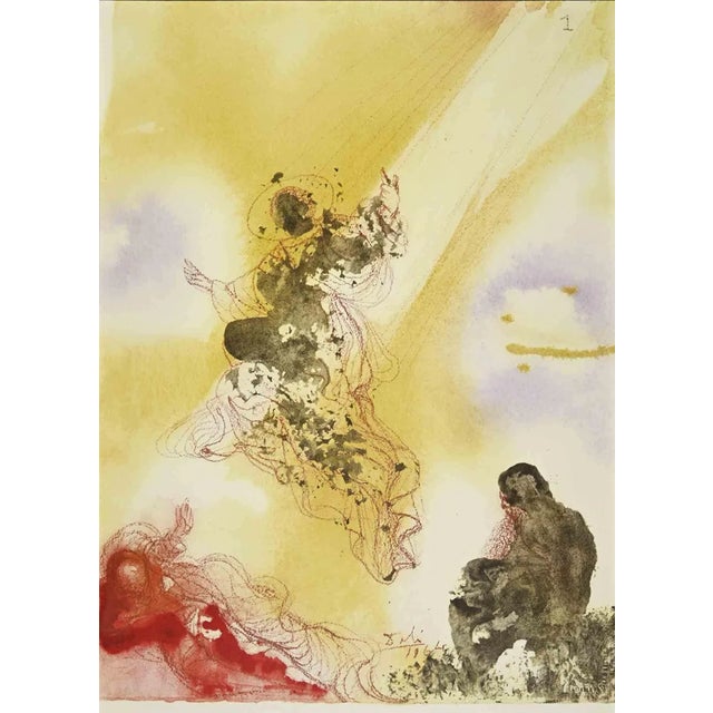 Salvador Dali, Sanctus Raphael et Tobias, Lithograph, 1964 For Sale - Image 4 of 4