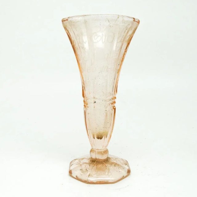 Glass Art Deco Vase, Germany, 1930s For Sale - Image 7 of 8
