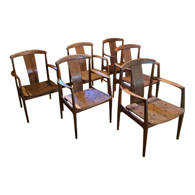 Set of Six Teak Original Mid-Century 1960s Folke Ohlsson by Dux Circa 1960's For Sale